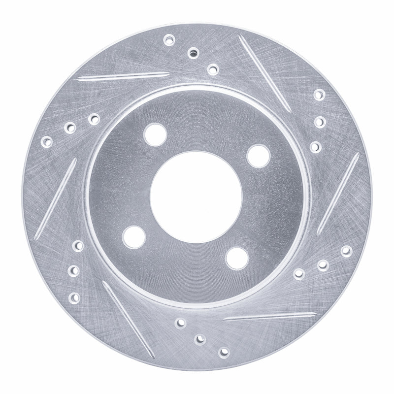 R1 95-96 Dodge Neon (USA/Canada) Front Right Drilled & Slotted Silver Brake Rotor