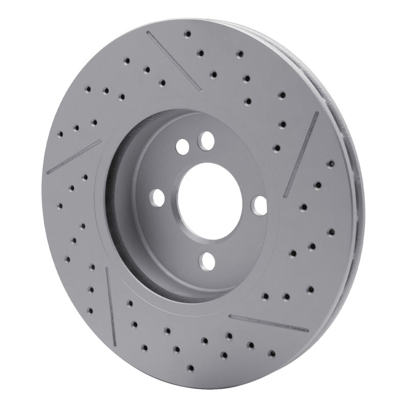 R1 07-15 Mini Cooper Clubman Front Drilled & Slotted GeoSPEC Coated Rotor