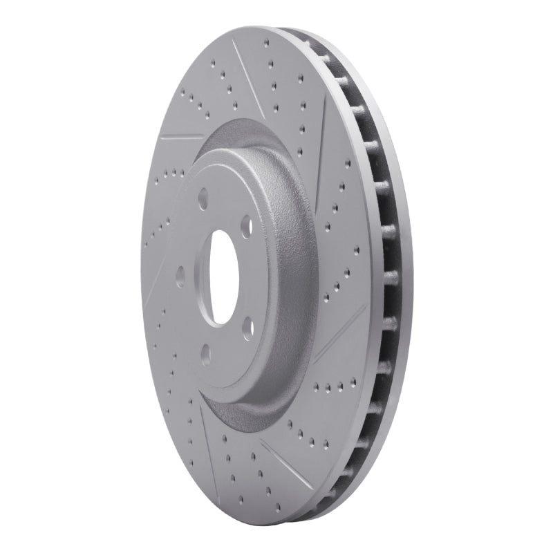 R1 12-25 Dodge Durango Front Right Drilled & Slotted Geo-Carbon Rotor