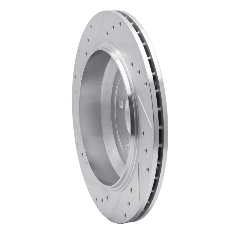 R1 06-12 Mercedes-Benz ML320 Rear Right Drilled & Slotted Silver Brake Rotor