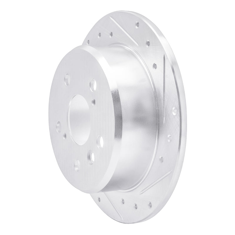 R1 92-03 Lexus ES300 Rear Right Drilled & Slotted Silver Brake Rotor