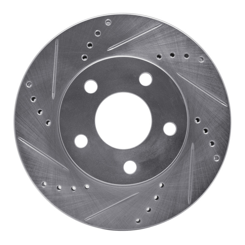 R1 97-05 Buick Regal Front Left Drilled & Slotted Silver Brake Rotor