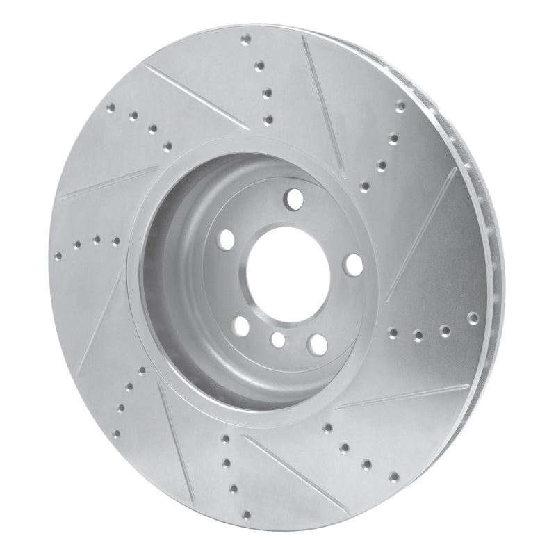 DFC 09-17 BMW 750Li Left Front Drilled & Slotted Silver Brake Rotor