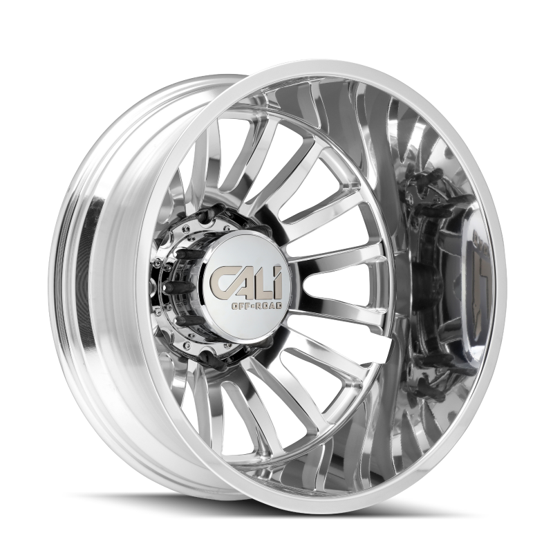 Cali Off-Road 9110D Summit Dually 22x8.25 / 8x200 BP / -232mm Offset / 142mm Hub Polished Wheel