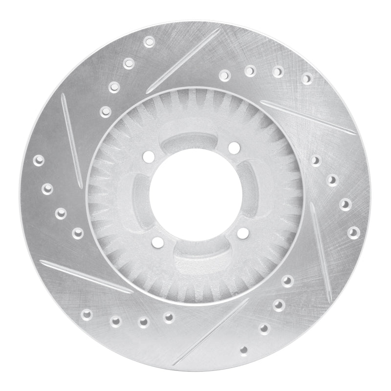 R1 83-89 Isuzu Impulse Front Right Drilled & Slotted Silver Brake Rotor