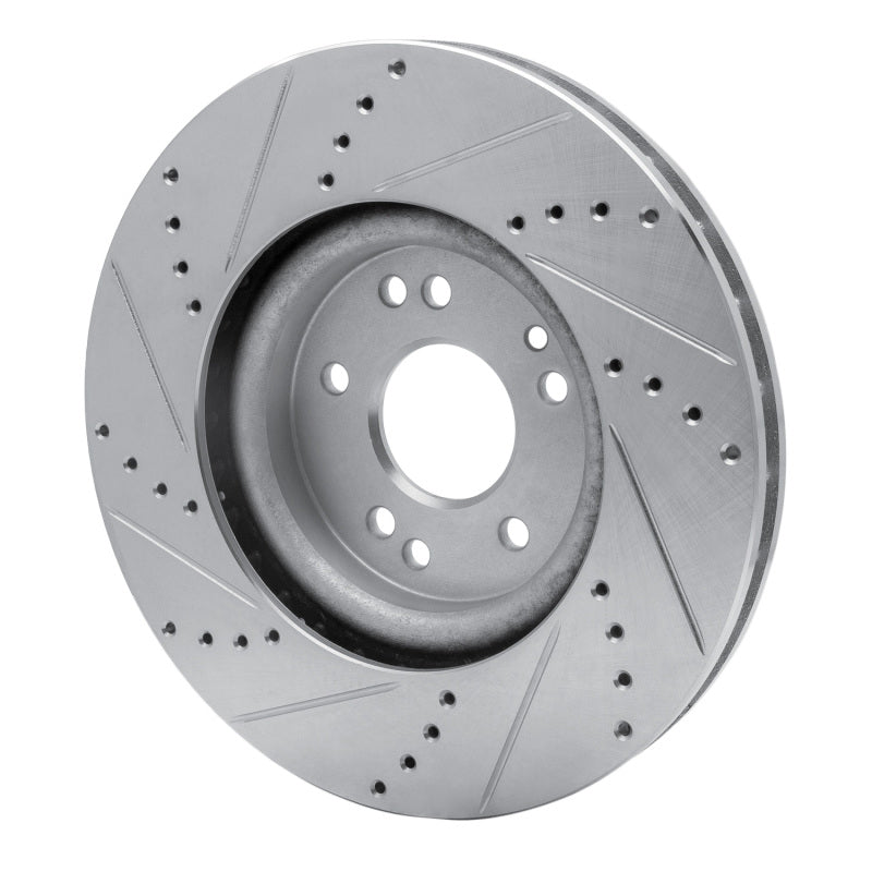 R1 94-02 Mercedes-Benz SL600 Left Front Drilled & Slotted Silver Brake Rotor
