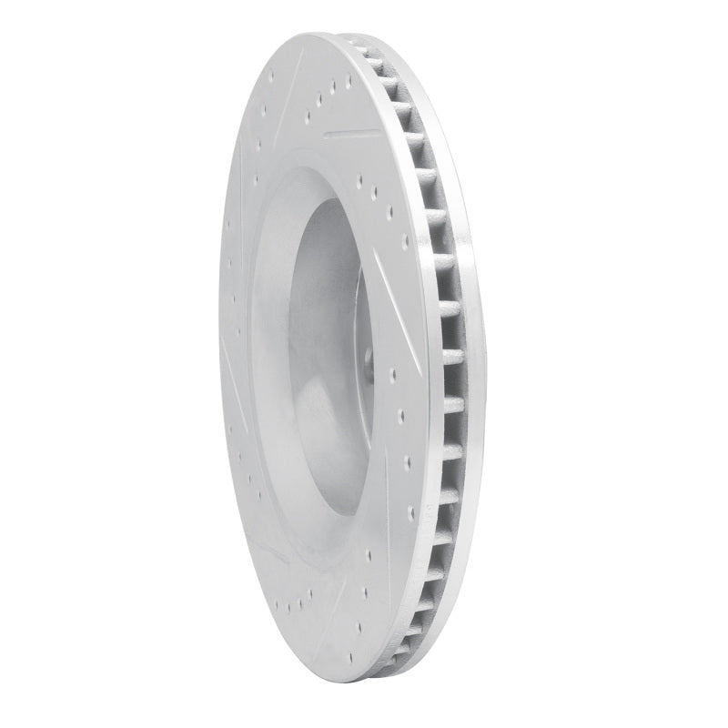 R1 11-12 Jeep Liberty Front Right Drilled & Slotted Silver Brake Rotor