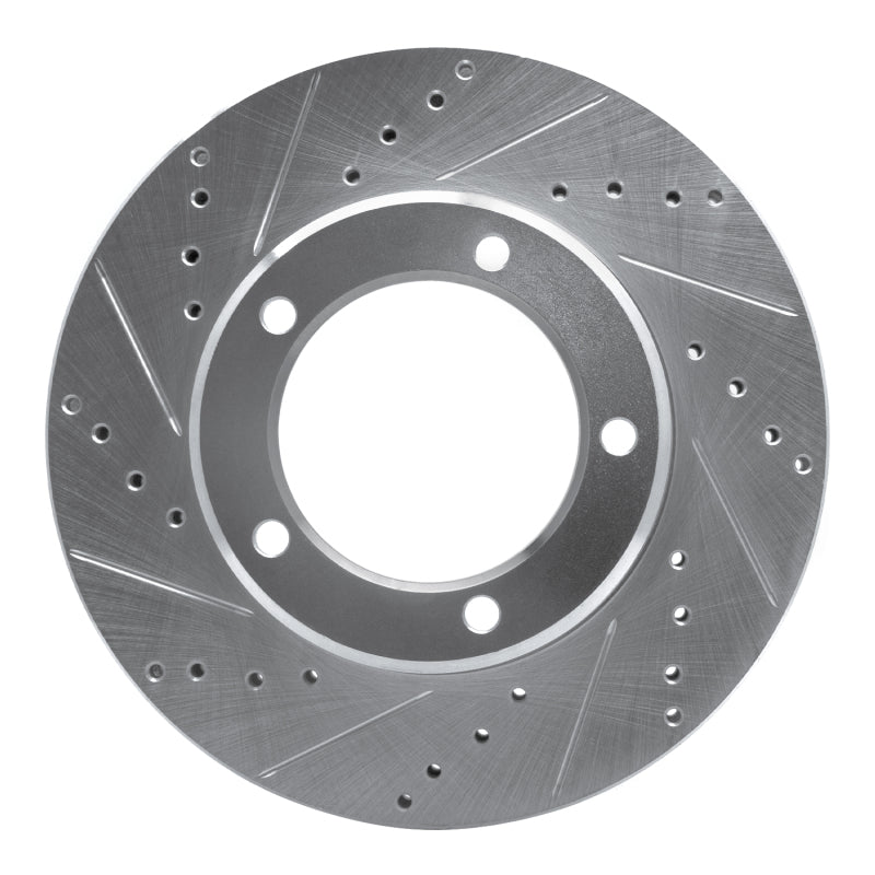 DFC 98-07 Lexus LX470 Front Left Drilled & Slotted Silver Brake Rotor