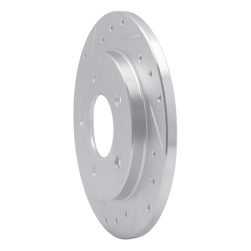 R1 88-94 Buick Regal Rear Left Drilled & Slotted Silver Brake Rotor