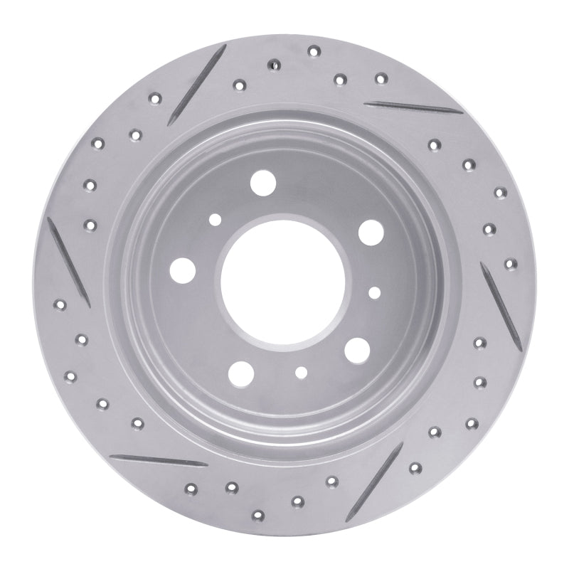 R1 06-10 Buick Allure Rear Right Drilled & Slotted Geo-Carbon Rotor