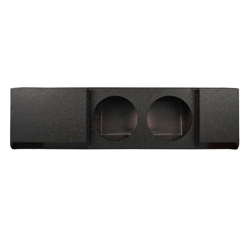 DS18 2x 12in Shallow Down Firing Underseat Ported Box Subwoofer Enclosure- Black Spray Paint Finish