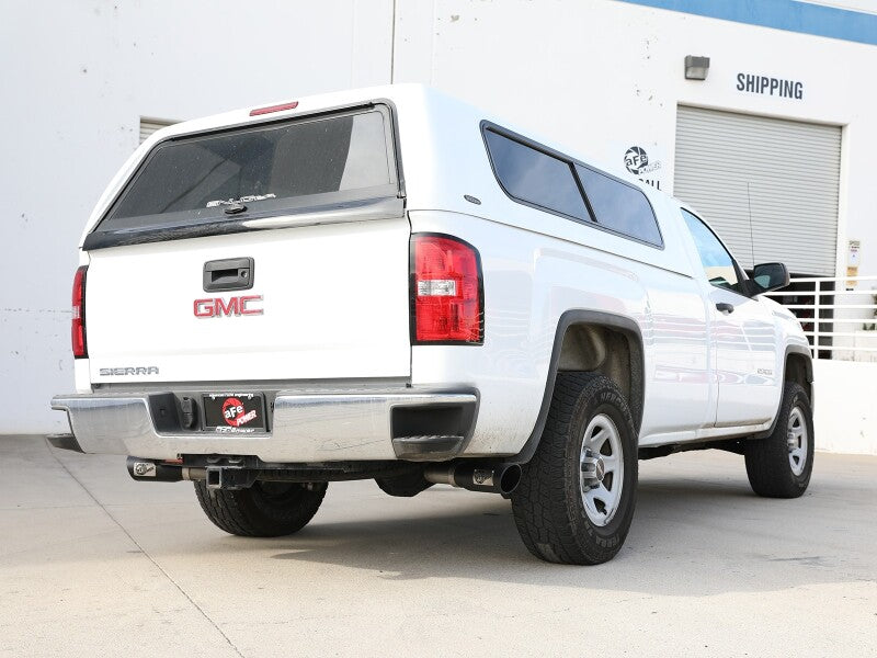 aFe Apollo GT Cat-Back Exhaust GM Trucks 09-18 V6-4.3L/V8-4.8/5.3L-Dual Rear-Side Exit Black Tips
