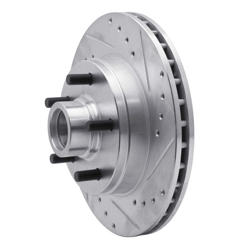 DFC 88-91 Chevrolet C1500 Front Right Drilled & Slotted Silver Brake Rotor
