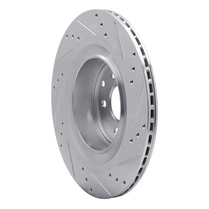 DFC 08-25 Infiniti Q60 Rear Left Drilled & Slotted Silver Brake Rotor