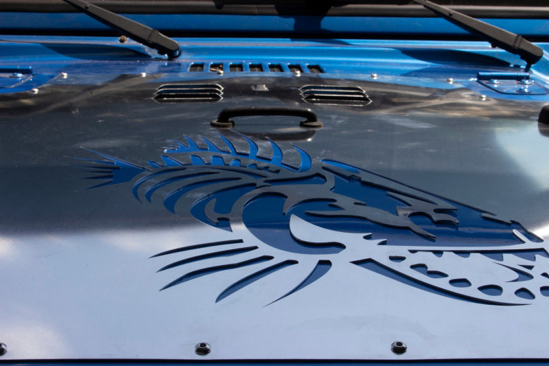 Fishbone Offroad 07-12 Jeep Wrangler JK Hood Louver Raw Unpainted