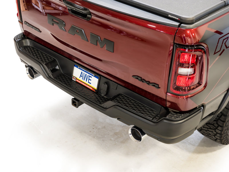 AWE Tuning 2025+ RAM 1500 3.0TT Rebel 0FG Cat-Back Exhaust w/ Chrome Silver Tips