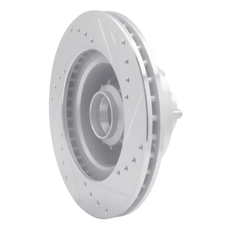R1 70-72 Dodge Charger Front Left Drilled & Slotted Silver Brake Rotor