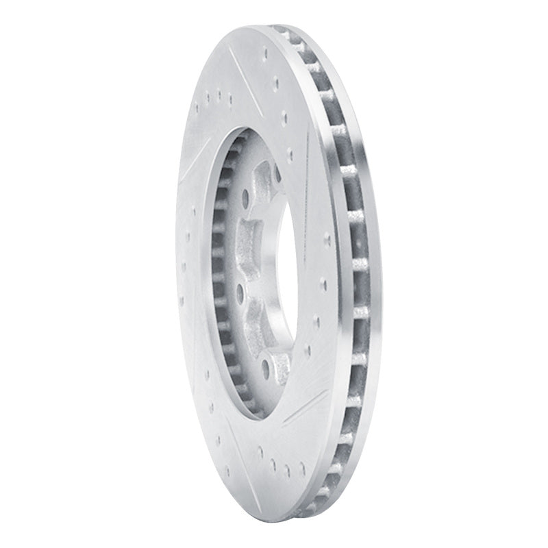 R1 86-06 Chevrolet Luv Pickup (Mexico) Front Left Drilled & Slotted Silver Brake Rotor