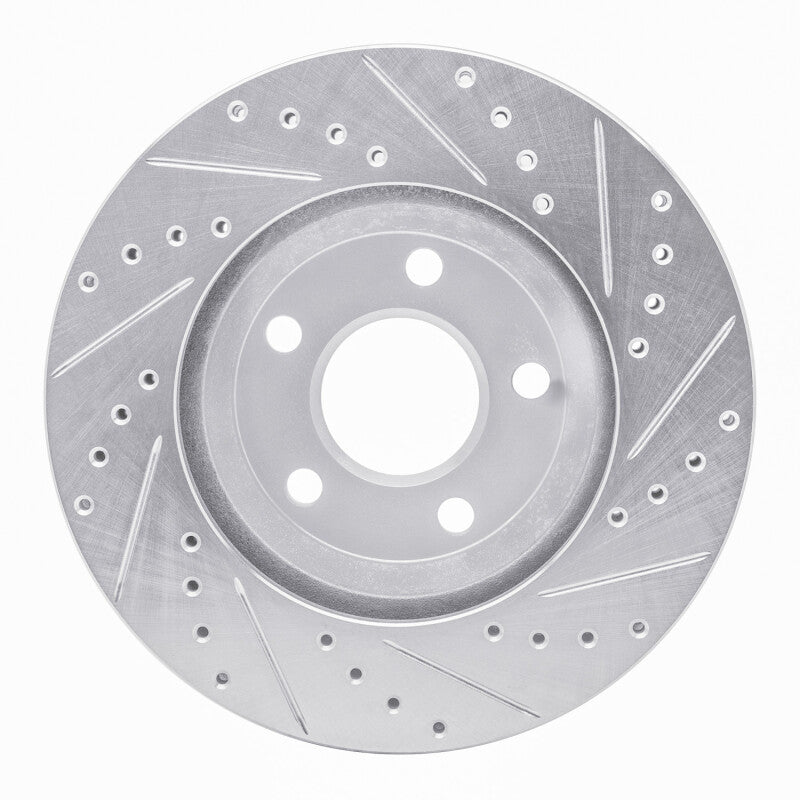 R1 05-05 Buick Park Avenue Front Left Drilled & Slotted Silver Brake Rotor