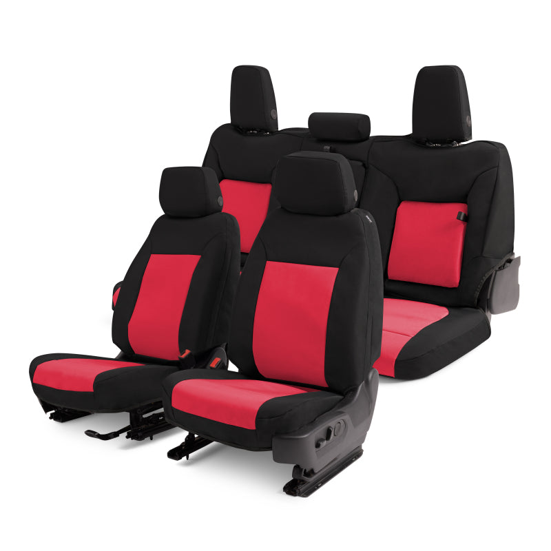 Covercraft 19-24 Dodge Ram 1500 Endura PrecisionFit Custom Second Row Seat Covers - Red/Black