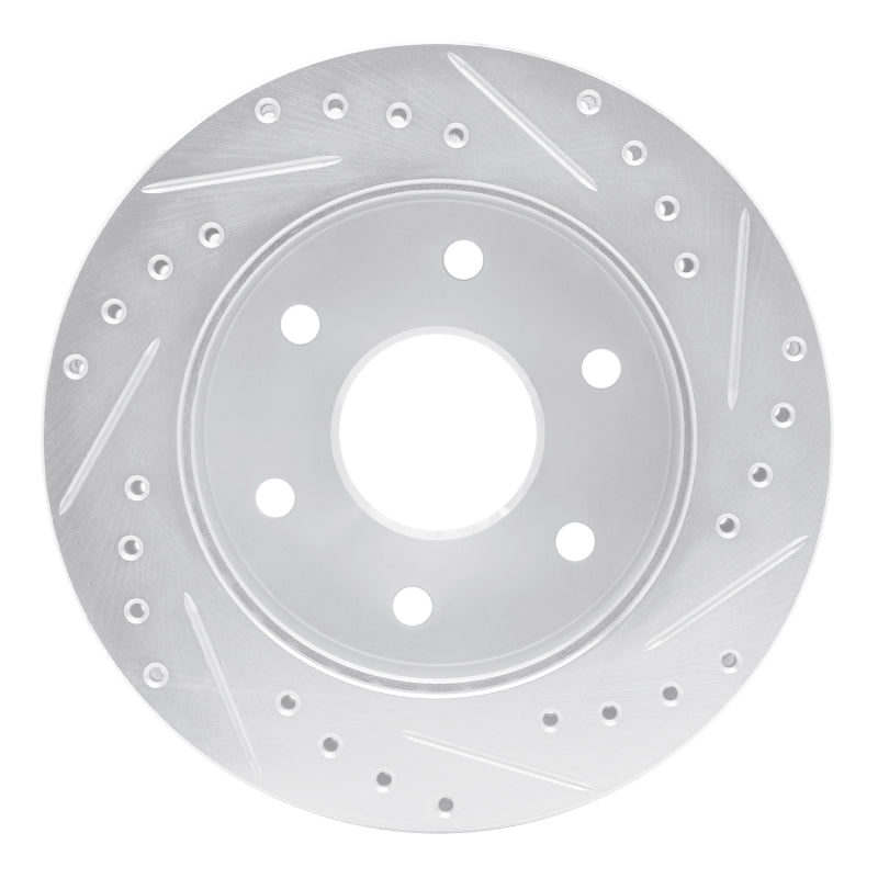 DFC 88-00 Cadillac Escalade Front Left Drilled & Slotted Silver Brake Rotor