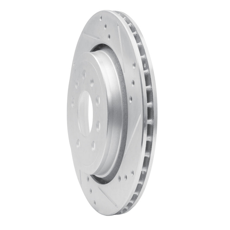 R1 03-11 Cadillac BLS (Mexico) Rear Right Drilled & Slotted Silver Brake Rotor