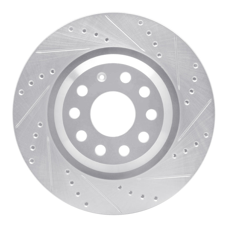 DFC 06-25 Audi RS3 Rear Right Drilled & Slotted Silver Brake Rotor