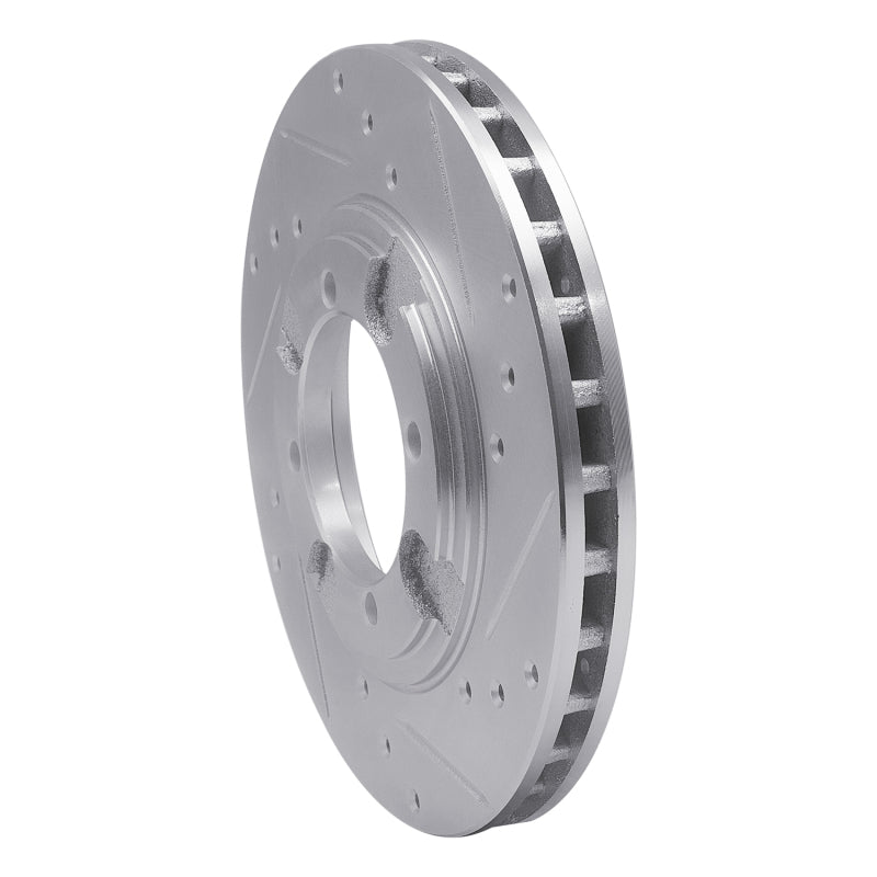 DFC 91-92 Mitsubishi Mirage Front Right Drilled & Slotted Silver Brake Rotor