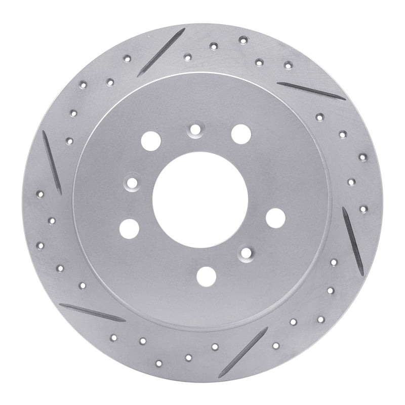 R1 06-10 Buick Lacrosse Rear Left Drilled & Slotted Geo-Carbon Rotor