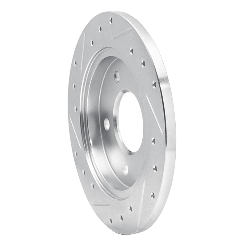 DFC 88-94 Buick Regal Rear Right Drilled & Slotted Silver Brake Rotor