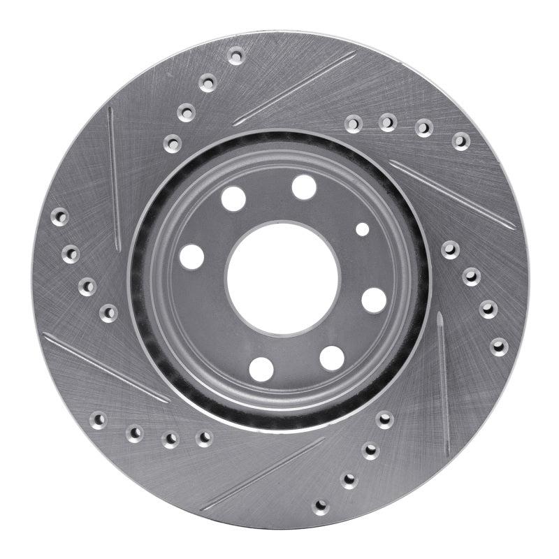 R1 00-02 Daewoo Nubira Front Right Drilled & Slotted Silver Brake Rotor