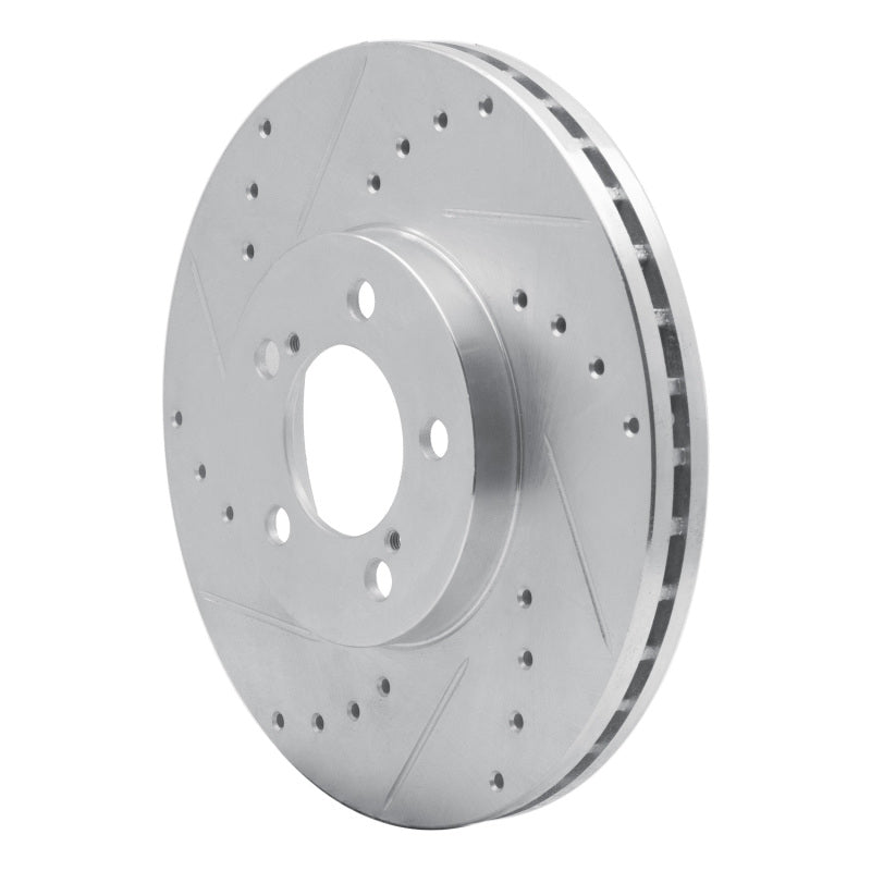 R1 93-07 Ford Thunderbird Front Left Drilled & Slotted Silver Brake Rotor