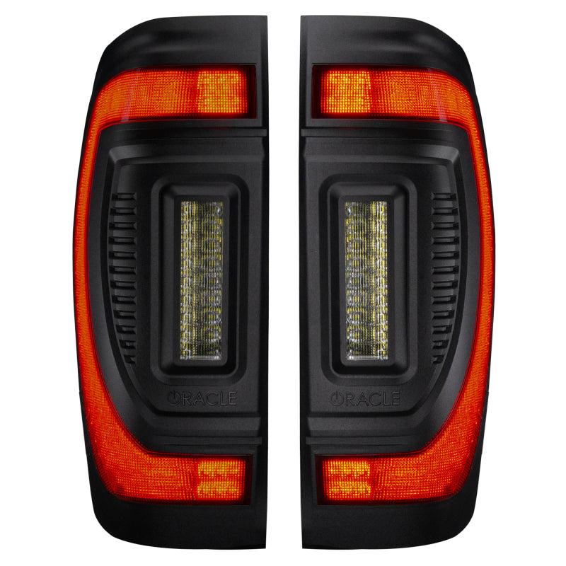 Oracle 19-23 GMC Sierra Black Series Flush Style LED Tail Lights - Factory Halogen