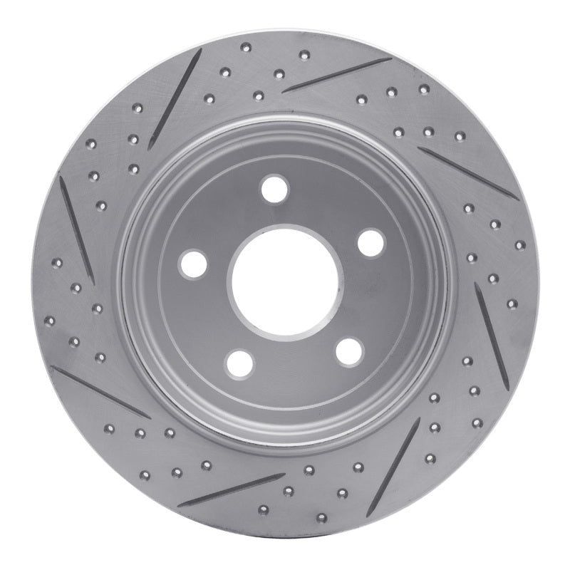 R1 11-22 Dodge Durango Rear Right Drilled & Slotted Geo-Carbon Rotor
