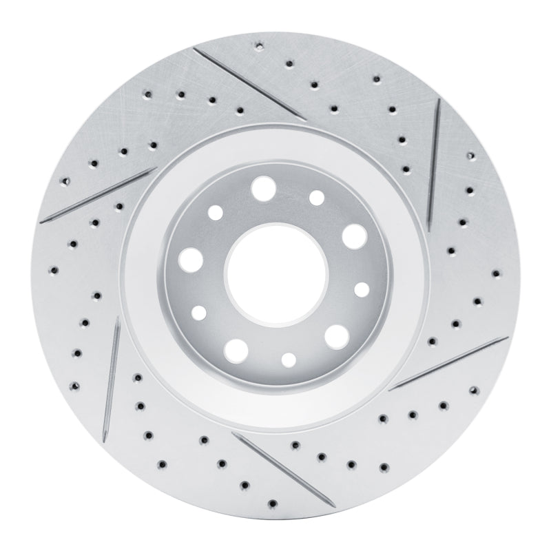 R1 18-25 Jeep Wrangler Front Left Drilled & Slotted Geo-Carbon Rotor