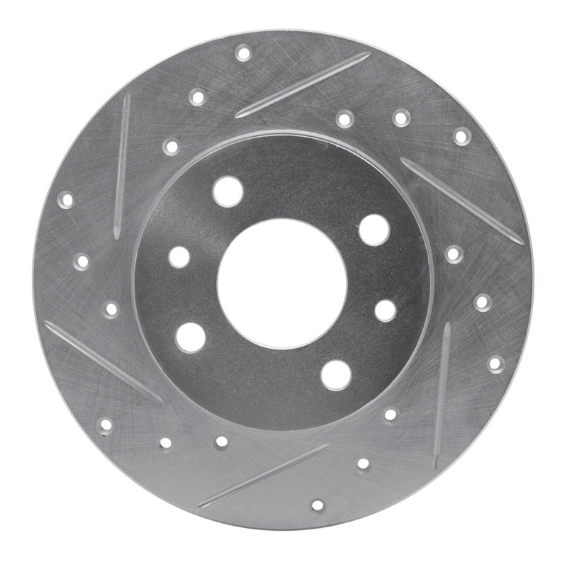 DFC 09-19 Fiat 500 (Mexico) Rear Left Drilled & Slotted Silver Brake Rotor