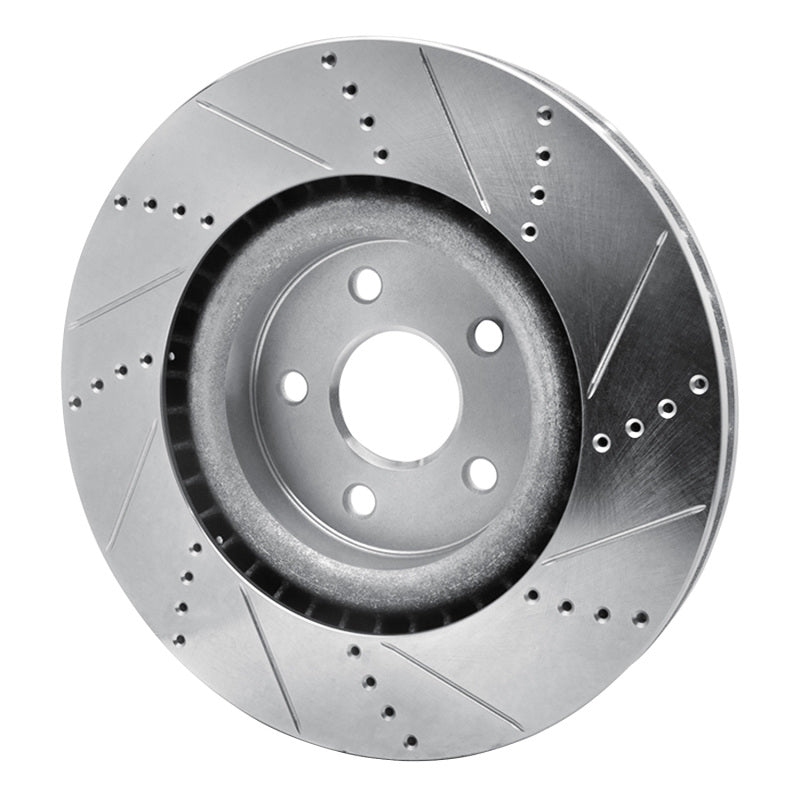 DFC 12-25 Dodge Durango Front Left Drilled & Slotted Silver Brake Rotor