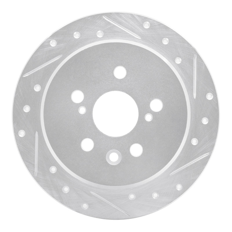 DFC 88-91 Toyota Camry Rear Right Drilled & Slotted Silver Brake Rotor