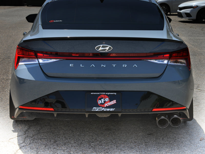 aFe Takeda Axle-Back Exhaust System Hyundai Elantra N Line 21-25 L4-1.6L- Black Tip