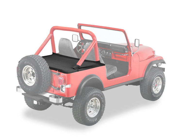 Bestop 80-86 Jeep Cj7 / 87-91 Wrangler YJ Duster Deck Cover (Factory Hardtop Black Crush)