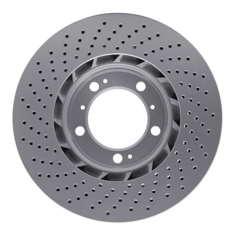 R1 98-12 Porsche 911 Right Front Drilled Carbon Alloy GeoMET Rotor