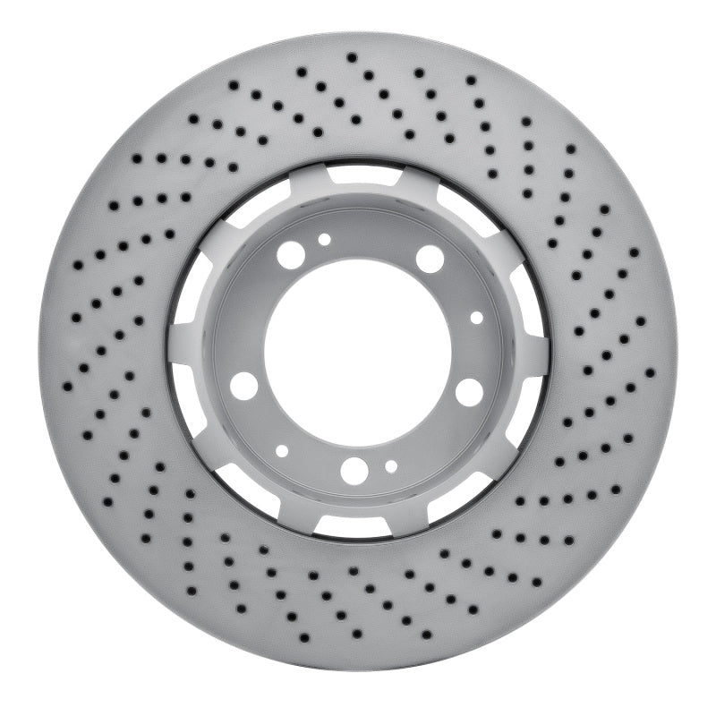 R1 94-98 Porsche 911 Left Front Drilled Carbon Alloy GeoMET Rotor