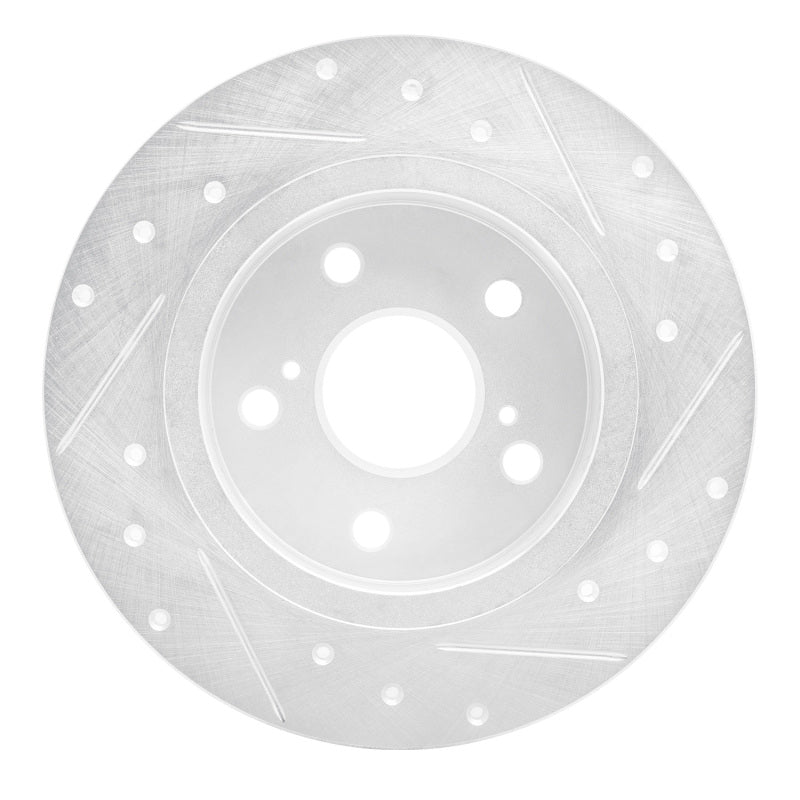 DFC 11-16 Scion TC Rear Left Drilled & Slotted Silver Brake Rotor