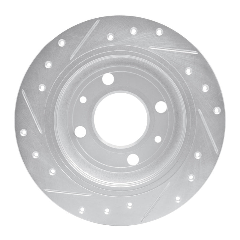 DFC 86-98 Saab 9000/900 Rear Right Drilled & Slotted Silver Brake Rotor