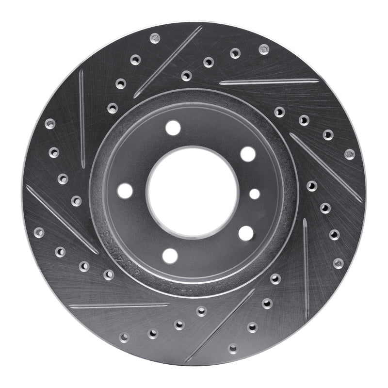 DFC 90-97 Jaguar XJ6 Front Right Drilled & Slotted Silver Brake Rotor