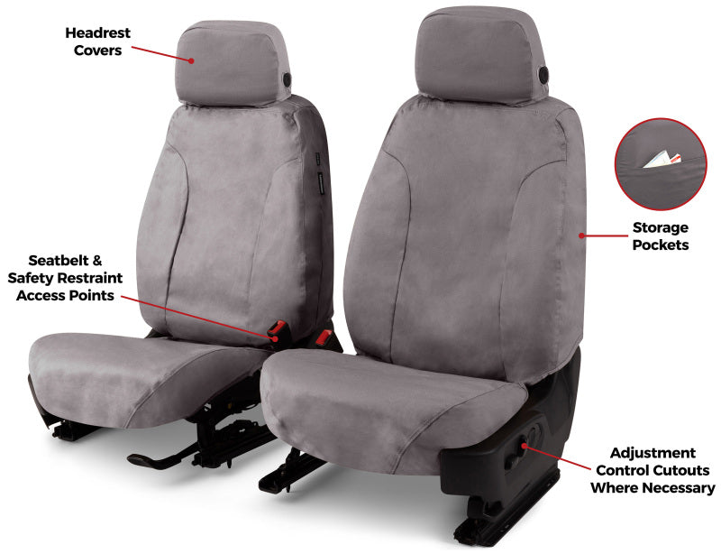 Covercraft 04-05 Dodge Ram Polycotton SeatSaver Custom Front Row Seat Covers - Misty Grey