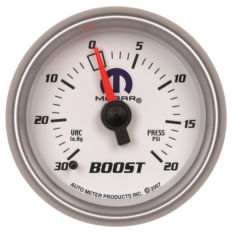Autometer Mopar 52mm Mechanical 30 In Hg-Vac/20 PSI Vacuum/Boost Gauge