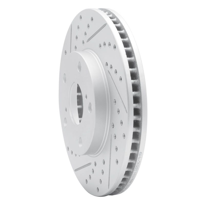 R1 92-06 Lexus ES300 Front Left Drilled & Slotted Geo-Carbon Rotor