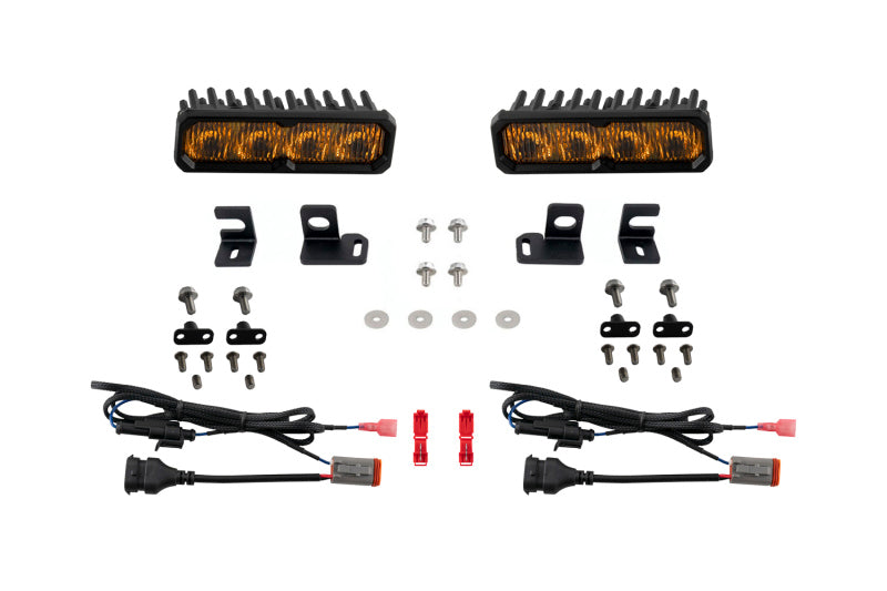 Diode Dynamics 2024-2026 Toyota Tacoma/4Runner Fog SS6 Pro LED Kit Yellow 3000K