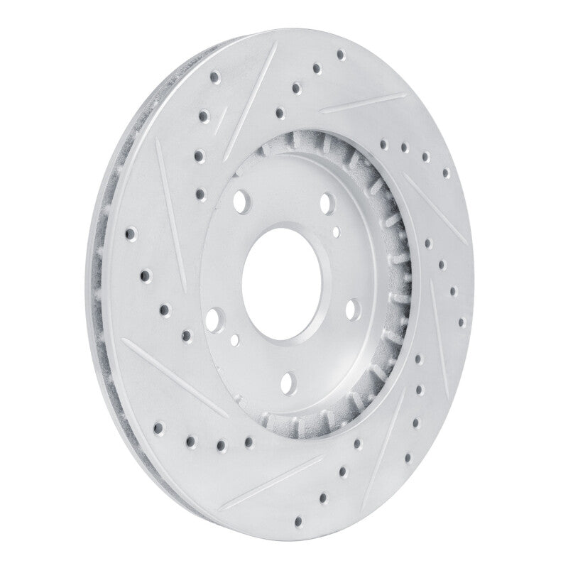 R1 91-96 Acura NSX Rear Right Drilled & Slotted Silver Brake Rotor